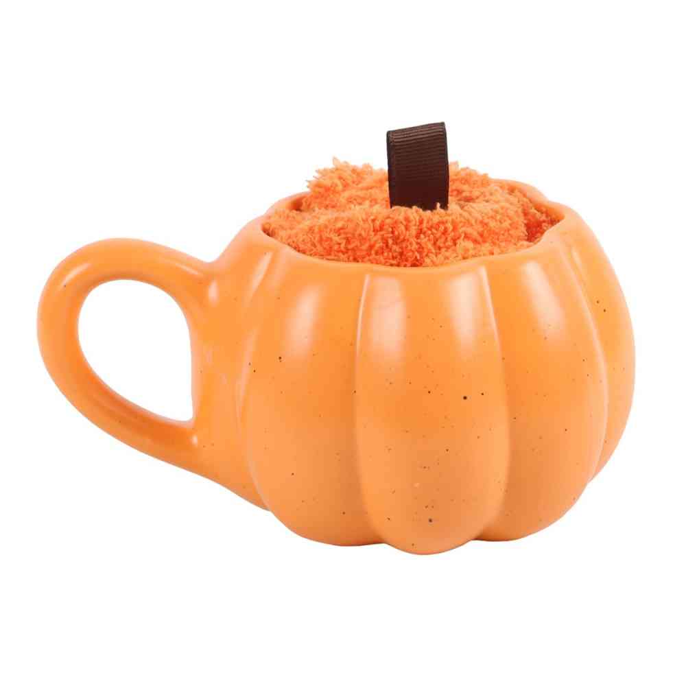Something Different - Pumpkin Shaped Beker & Sokken Set - Oranje